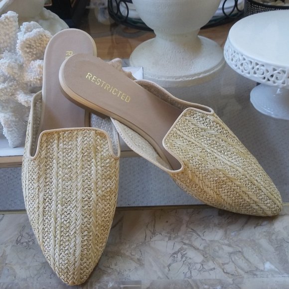 rattan mules